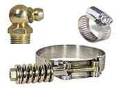 394, 395, 396 Hose Clamps, Grease Fittings